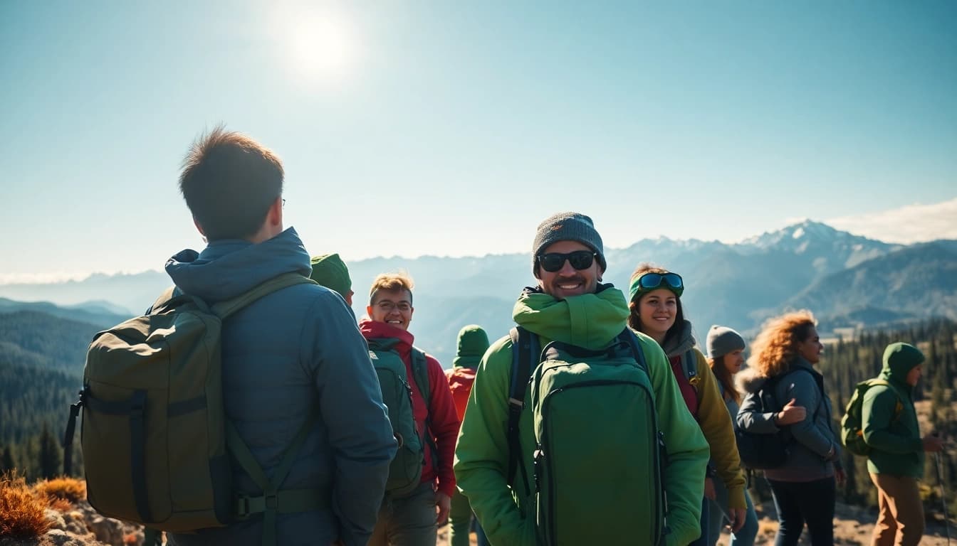 Planowanie wyprawy z tropemprzygod, grupa podróżników w naturalnym otoczeniu.