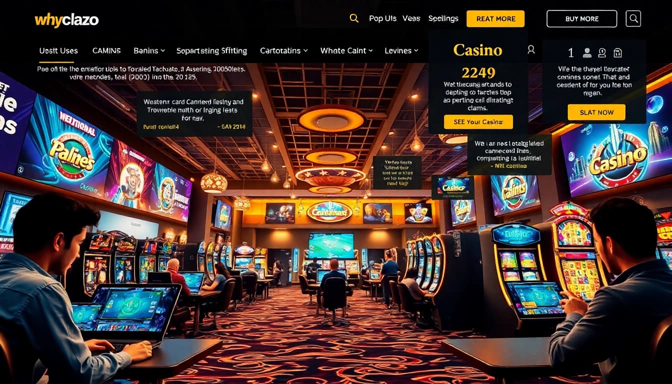 Discover the vibrant interface of https://whycazino.com, a trusted online casino platform showcasing various gaming options.