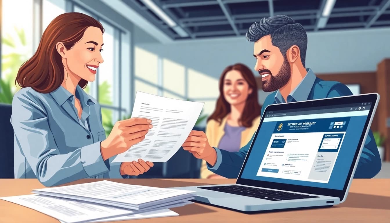 Learn how do extended auto warranty claims work step by step with a professional assisting a car owner.