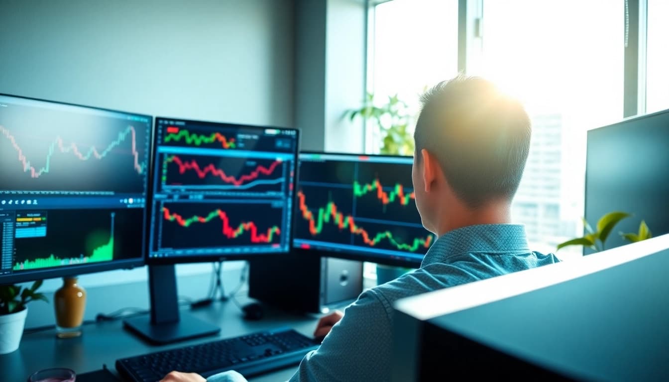 Engage with hotforex mt4 on a modern trading workstation featuring real-time market data.