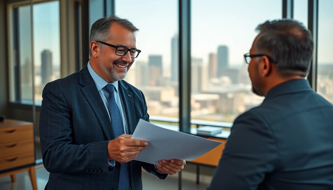 Consulting with a Stockton Accident Lawyer in a professional office setting.