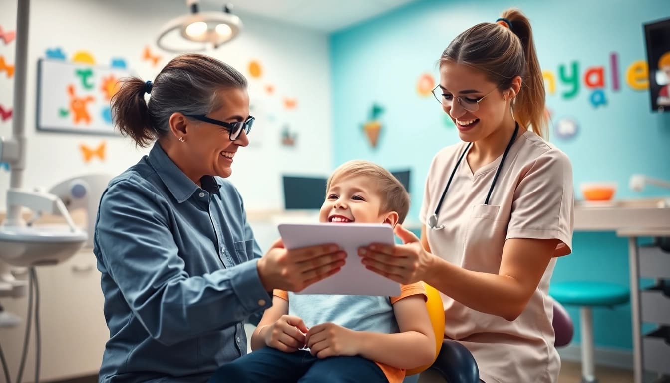 Visit a Hawthorn orthodontist for children in a welcoming dental office surrounded by friendly staff.