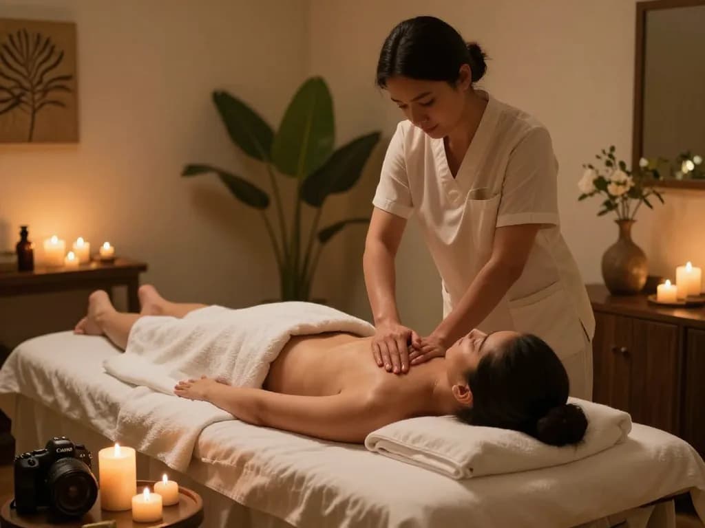 Relaxing 마포스웨디시 massage experience in a tranquil spa setting.