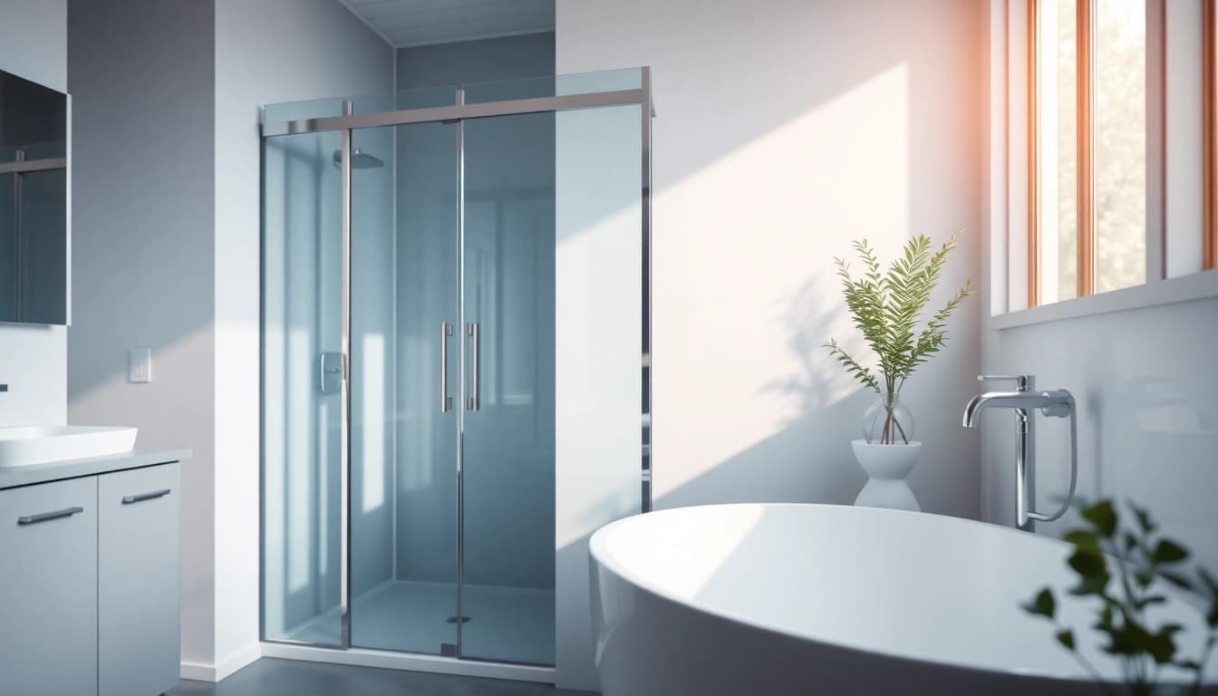 Profitez de la paroi de douche élégante qui s'harmonise avec votre salle de bains moderne.