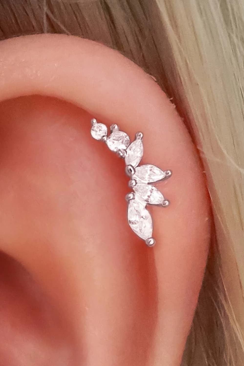 Diamond Helix Piercing by Cervin Blanc | Modern Luxury Style