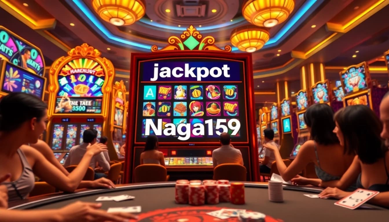 Experience the thrill of jackpot Naga169 amidst a vibrant casino atmosphere.