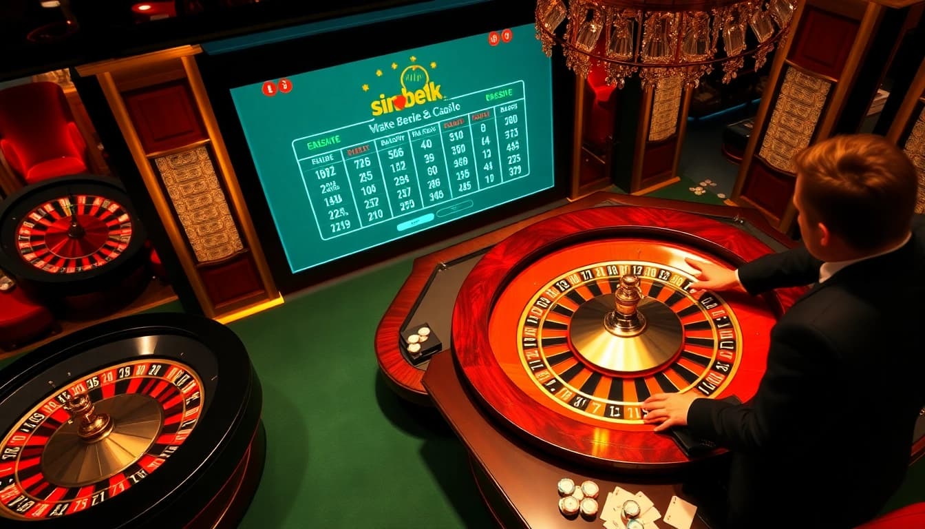 Experience the thrill of sinbet.ink with vibrant casino tables and engaging gameplay.