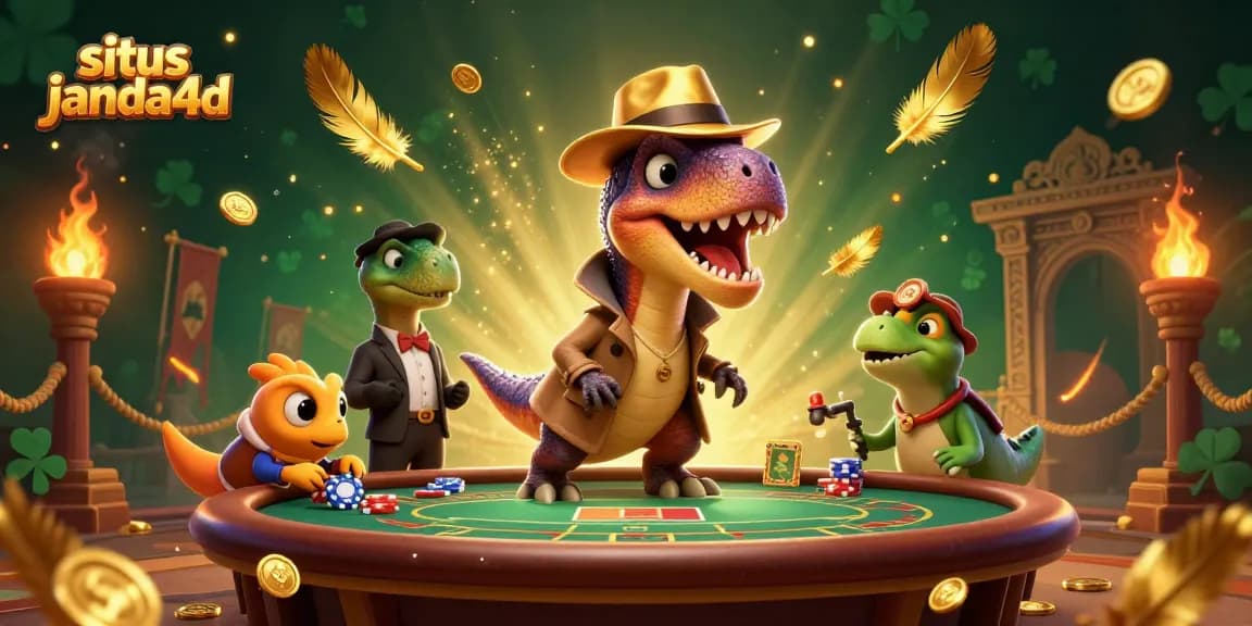 Gambarkan aksi situs janda4d dengan elang kartun yang mencuri chip di kasino.