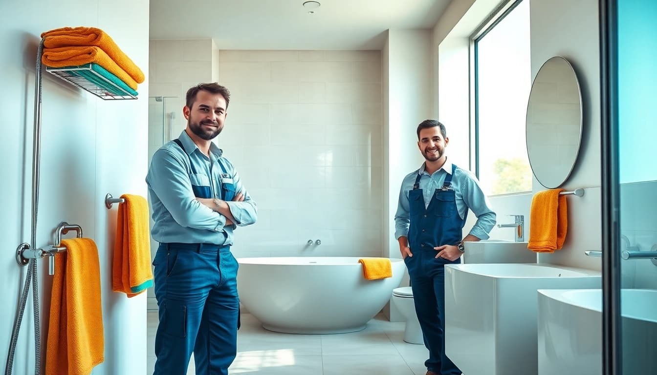Die sonni sanitär GmbH bietet moderne Sanitärlösungen in einem eleganten Badezimmer.