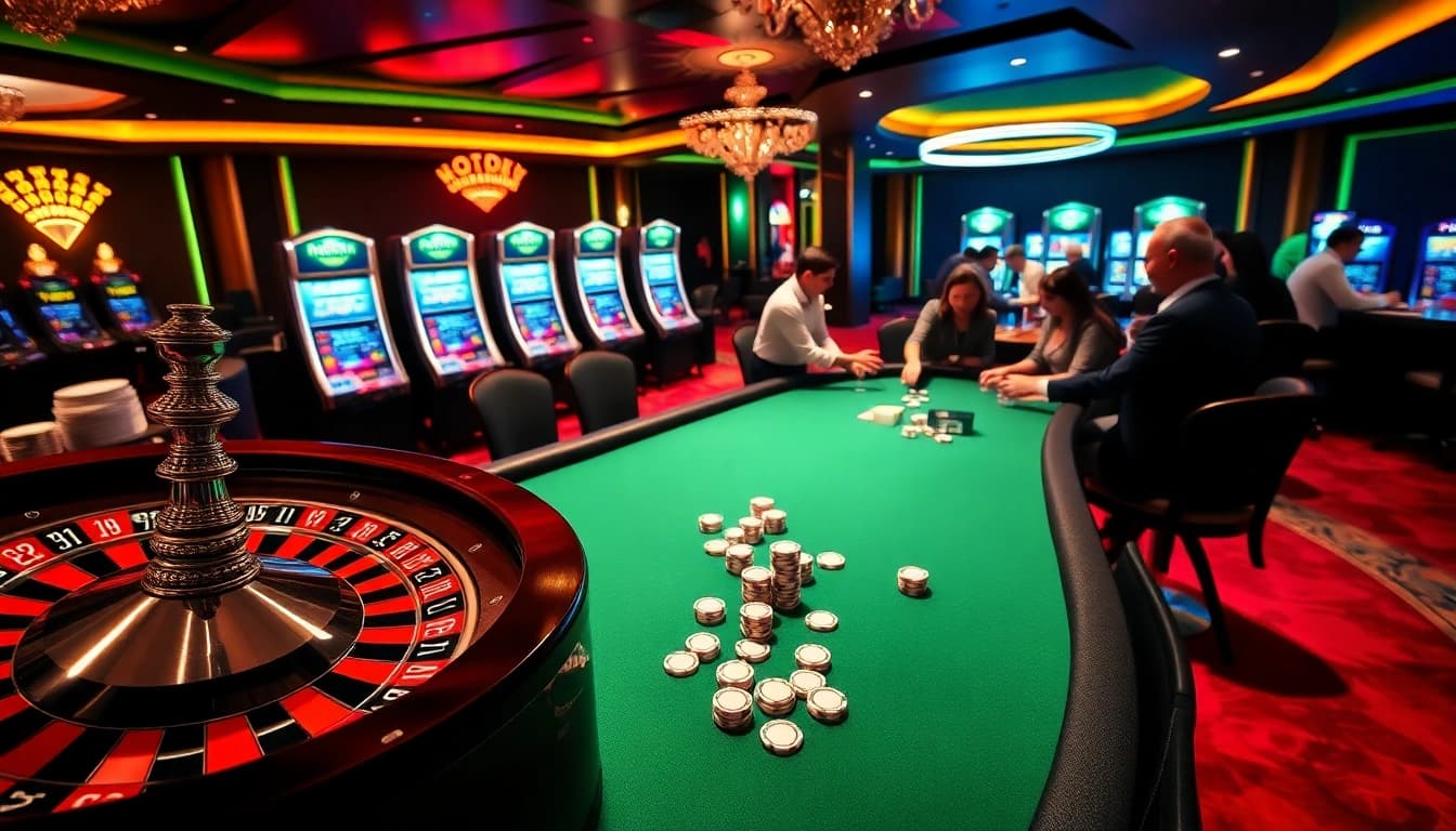 Vivez le frisson du meilleur casino en ligne avec une action de jeu dynamique et un décor luxueux.