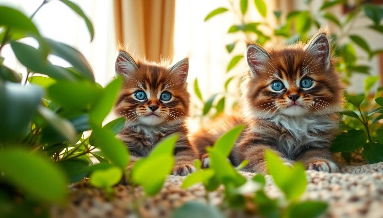 Maine Coon kittens for sale Bay Area showcasing playful nature in a vibrant, cozy setting.