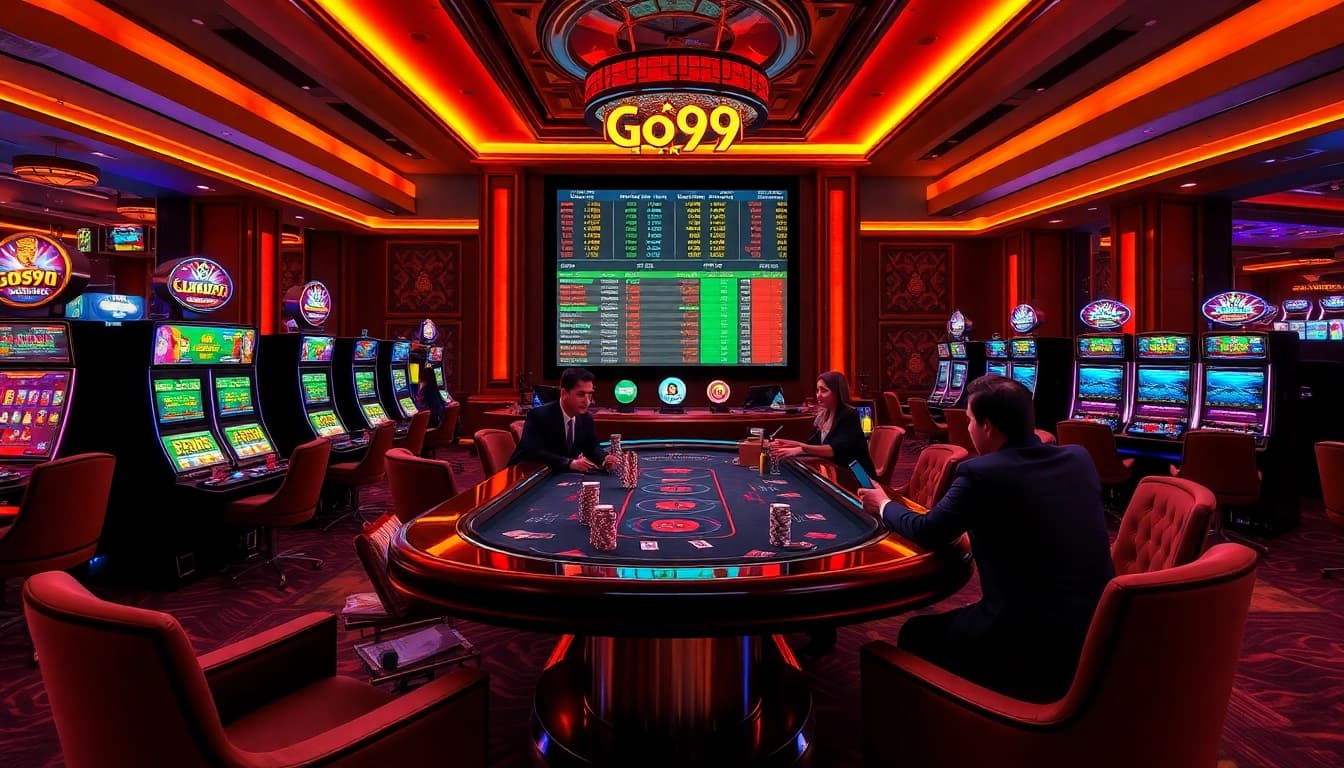 Experience the action at Go99's luxurious casino featuring dynamic gameplay and engaging slot machines.