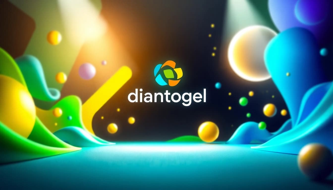 Jelajahi fitur menarik di diantogel dengan latar belakang berwarna cerah.