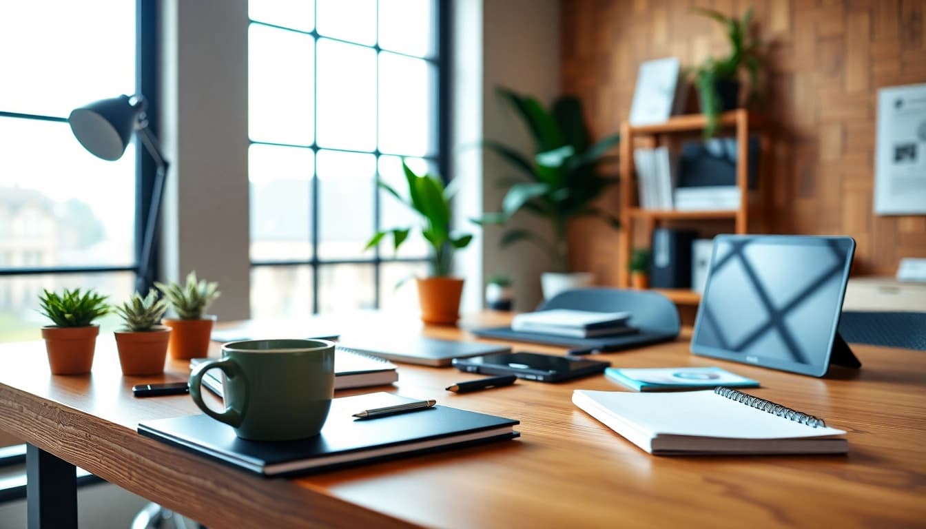 Enhance your productivity with a stylish workspace inspired by https://nugevonden.nl showcasing tech and creativity.