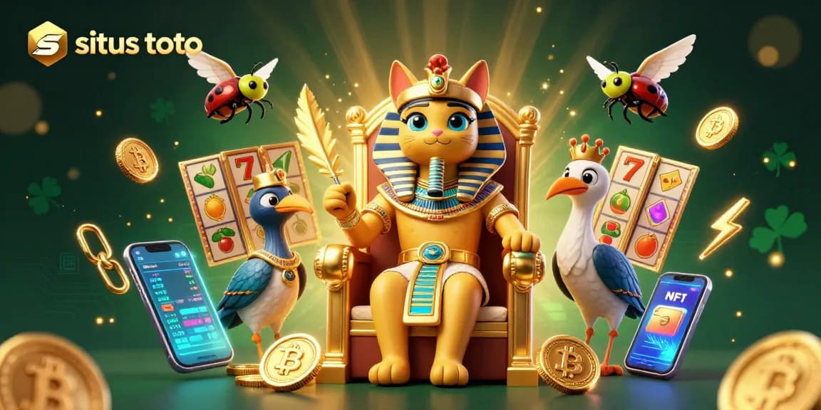 Engage in thrilling gameplay at situs toto with vibrant slot reels and animated characters.