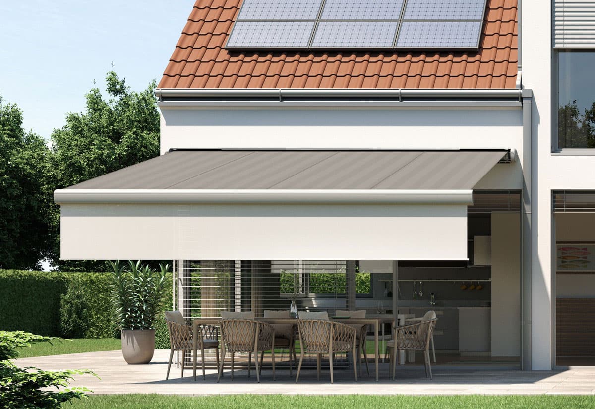 Markise 5m elektrisch fuer mehr Privatsphaere | ADA-Wintergarten
