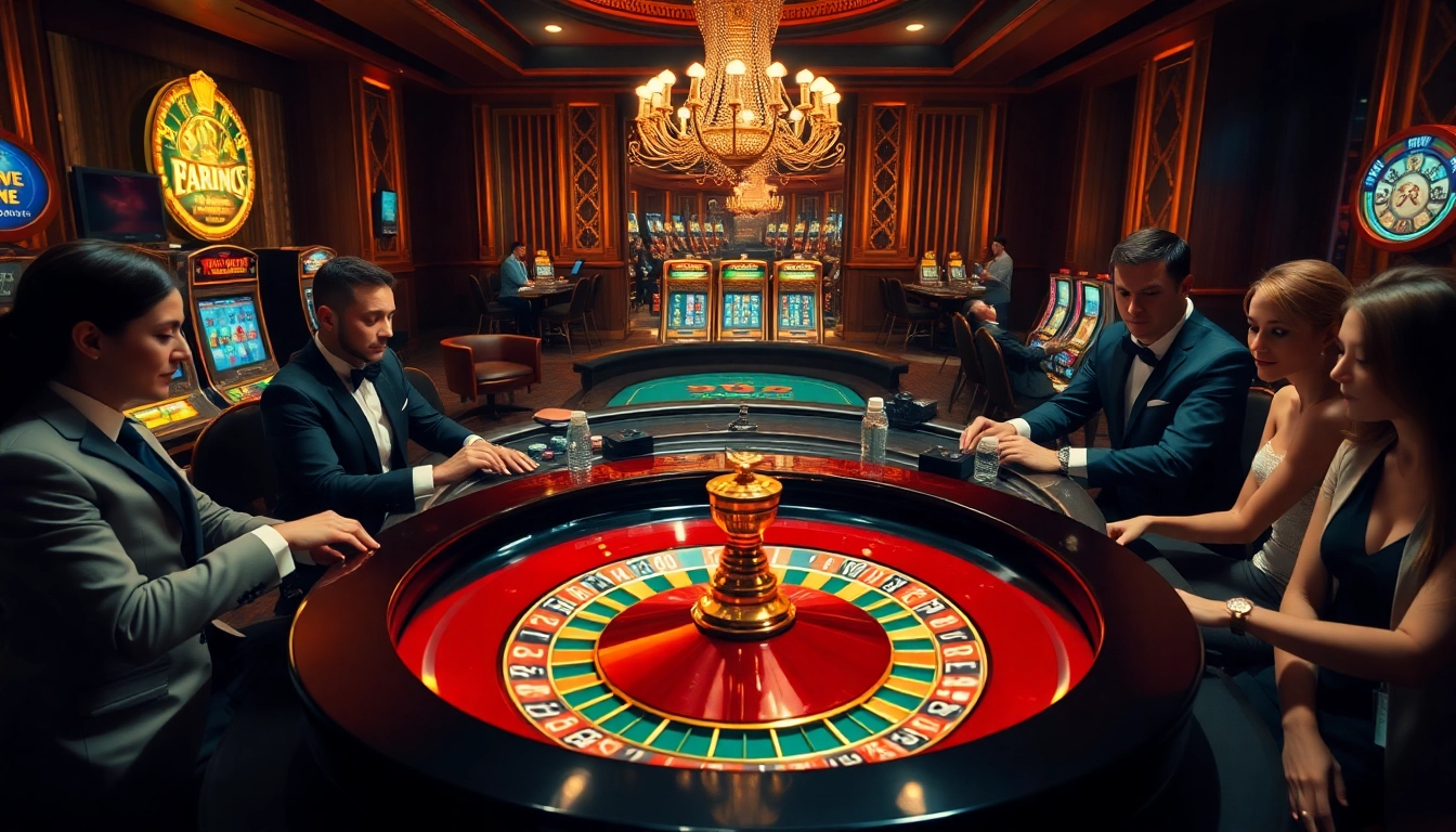 Experience the luxury of https://123hero.pro/ with players engaging in a thrilling poker game at a lavish casino table.