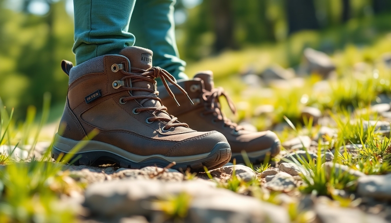Botas montaña niño en un entorno natural, ideales para aventuras al aire libre.