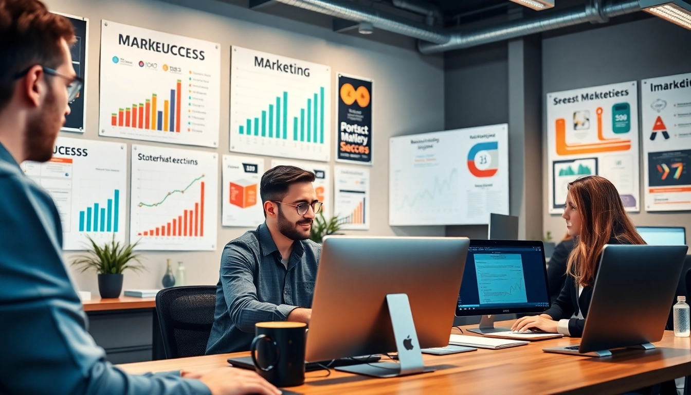 Optymalizacja rankingo w marketingu cyfrowym w nowoczesnym biurze.