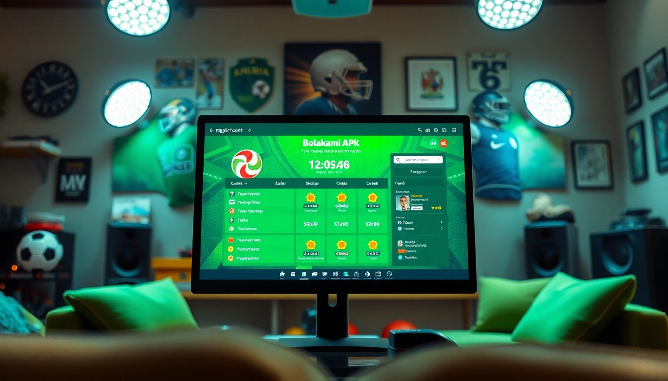Menonton bolakami apk dengan nyaman di ruang santai yang penuh semangat.