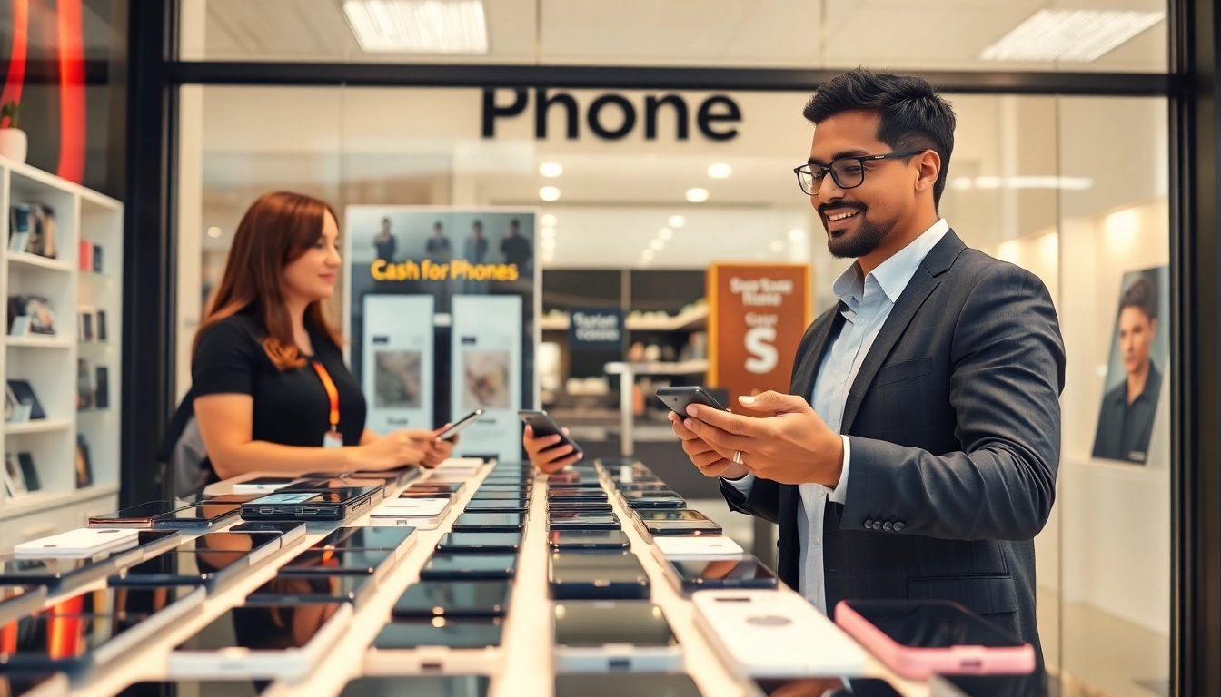 Engaging cash for phones Shannon Hills AR service showcasing customer interactions in a vibrant store.