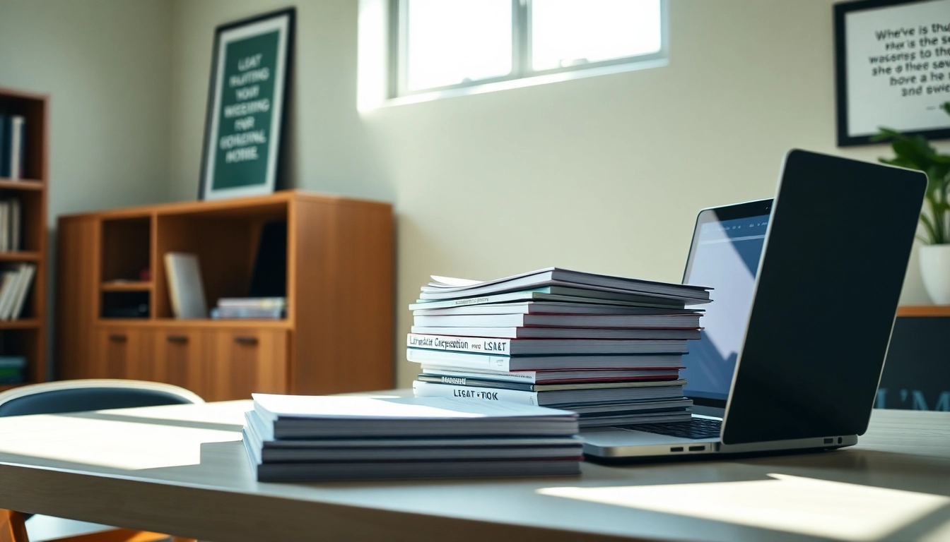 Hire someone to take LSAT for you with an organized study setup and a bright, focused atmosphere.