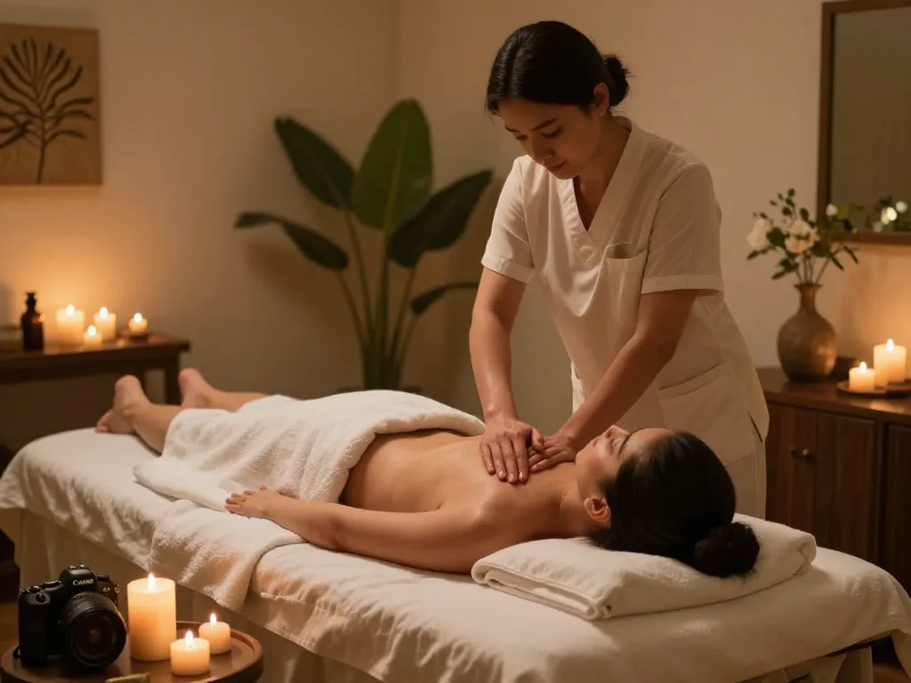 Relaxing 마포스웨디시 massage experience in a tranquil spa setting.