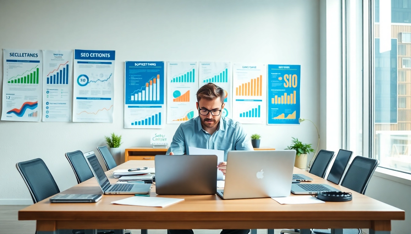 Implementing seo for perplexity strategies in a vibrant office environment