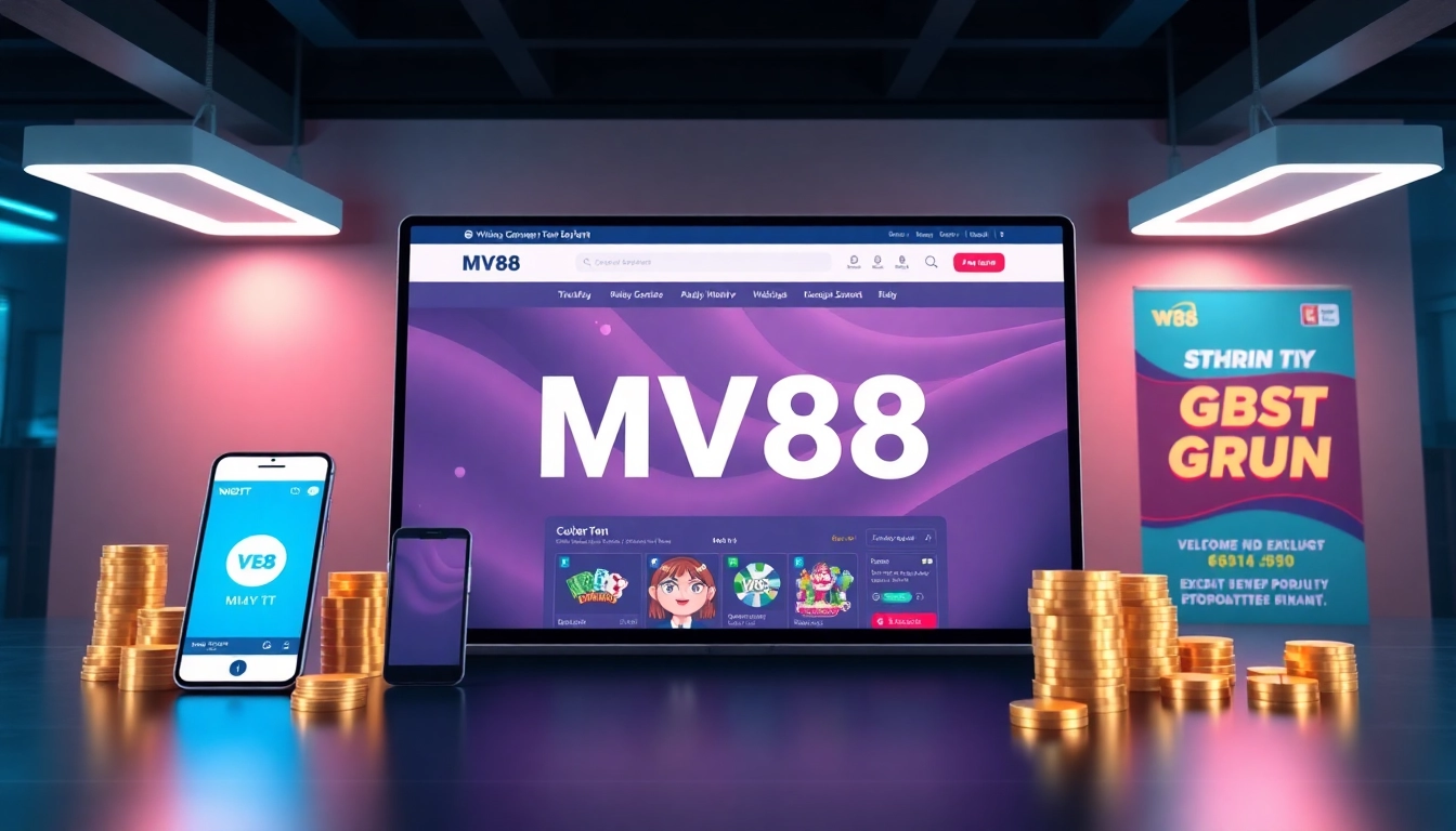 MV 88 online gambling interface showcasing safe transactions and promotions.