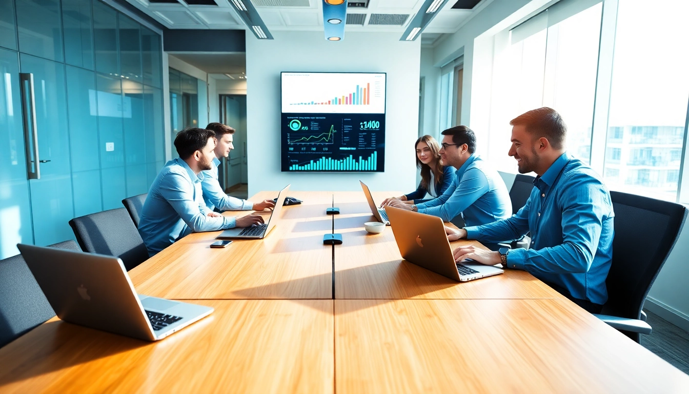 Discover managed it services near me through collaboration in a modern office setup.
