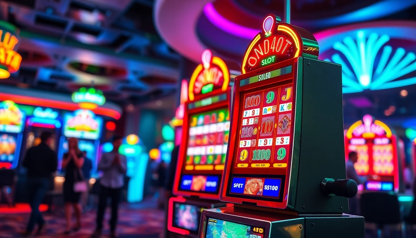 Permainan menarik pada ondel4d slot dengan mesin slot yang memukau dan suasana kasino meriah.