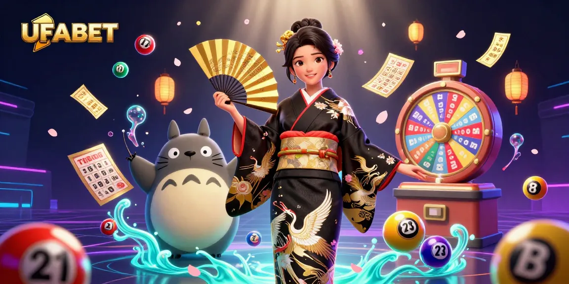 UFABET promotes exciting online gambling with dynamic lottery balls and vibrant game elements.