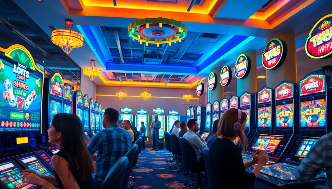 Kode4d gaming environment featuring players enjoying slots in a vibrant atmosphere.