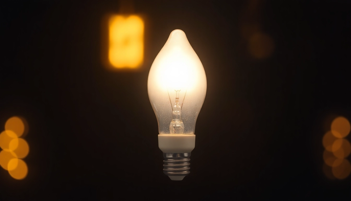 Learn what is an a19 light bulb and see its distinct pear-shaped design shining warmly in a dark setting.