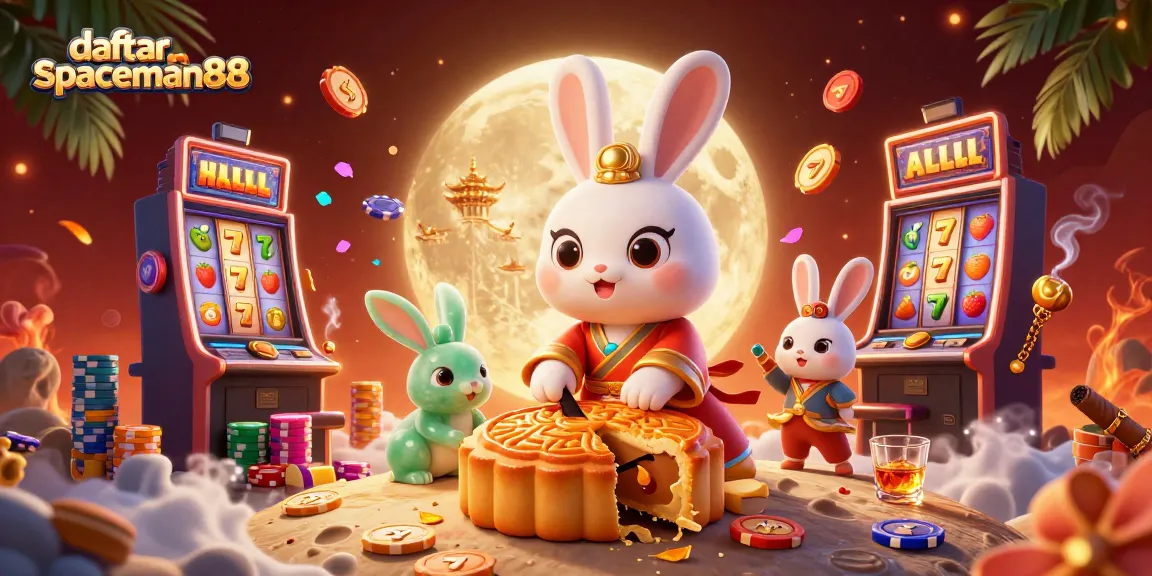 Spin the reels on daftar spaceman88 as a 3D moon rabbit reveals poker chips within golden mooncakes.