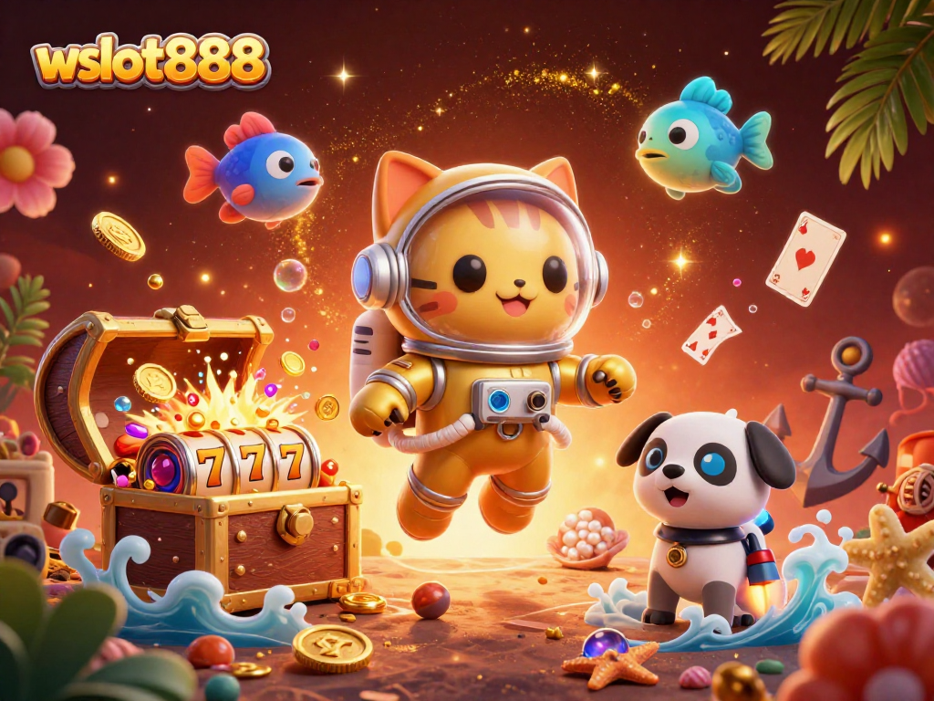 Game wslot888 dengan pengalaman bermain premium, lengkap dengan slot dan harta karun menyala.