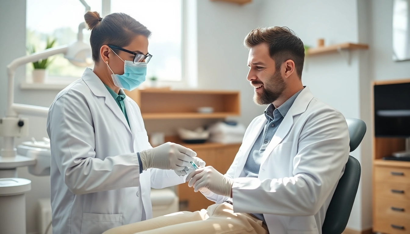 Dentist in Mokena IL providing care to a patient in a welcoming dental office.