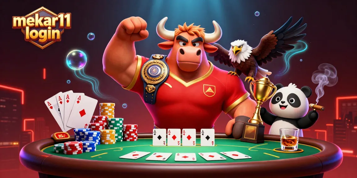 Experience the mekar11 login for exciting poker action with dynamic characters and vibrant elements.
