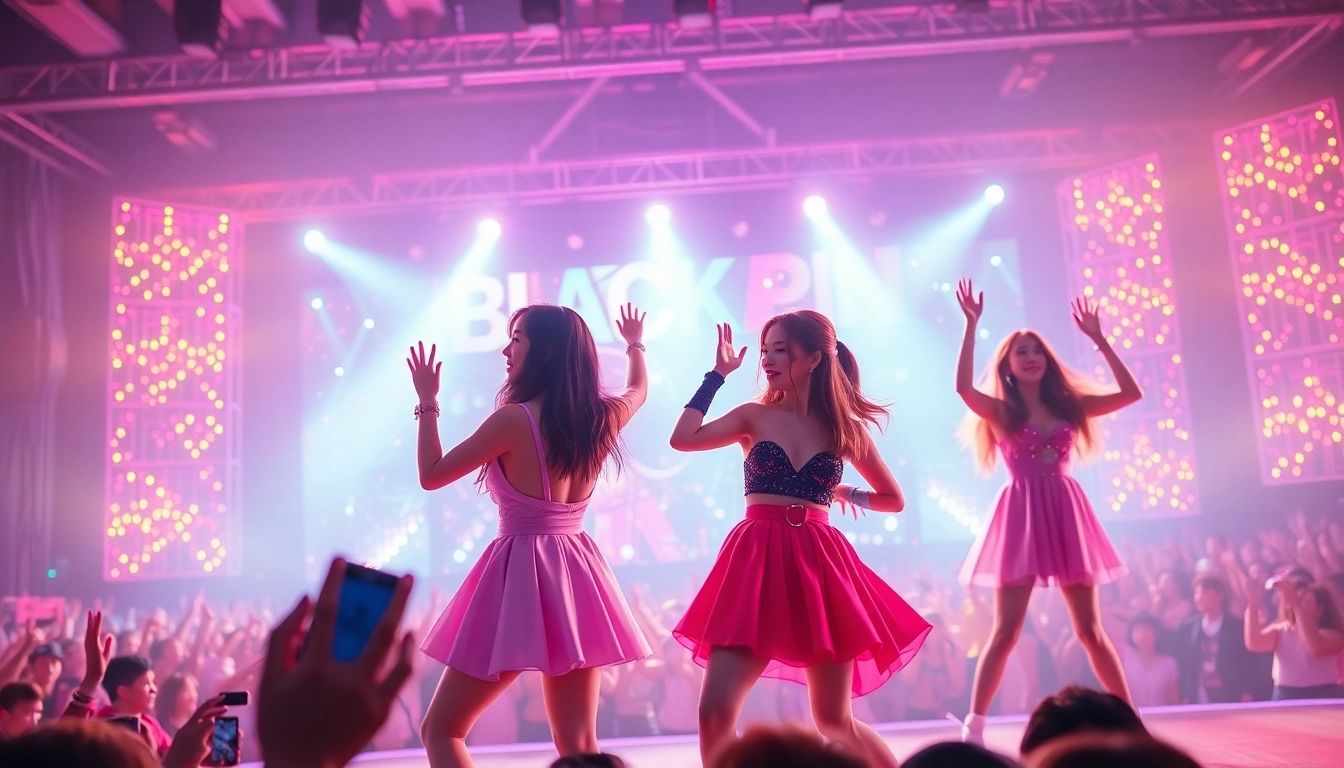 BLACKPINK news showcases vibrant concert moments with performers JENNIE and ROSÉ captivating fans.
