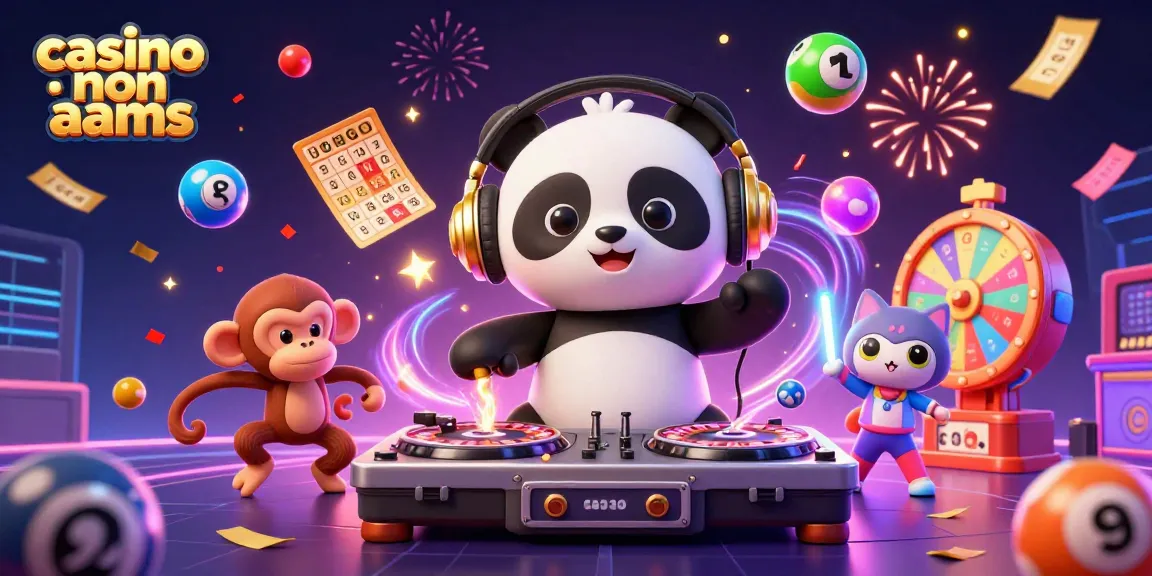 Scopri l'energia vibrante del casino non AAMS con un panda DJ e personaggi animati