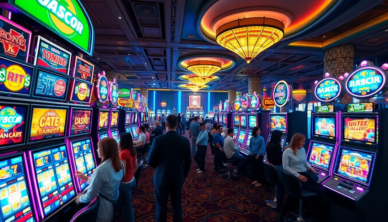 Rtp slot gacor machines attracting players in a vibrant casino atmosphere.