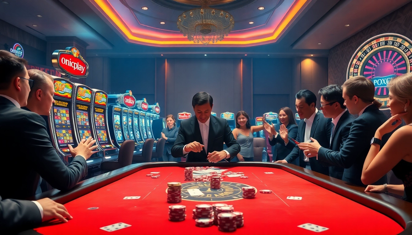 Experience the thrill of onicplay with lively gambling activities and luxurious casino decor.