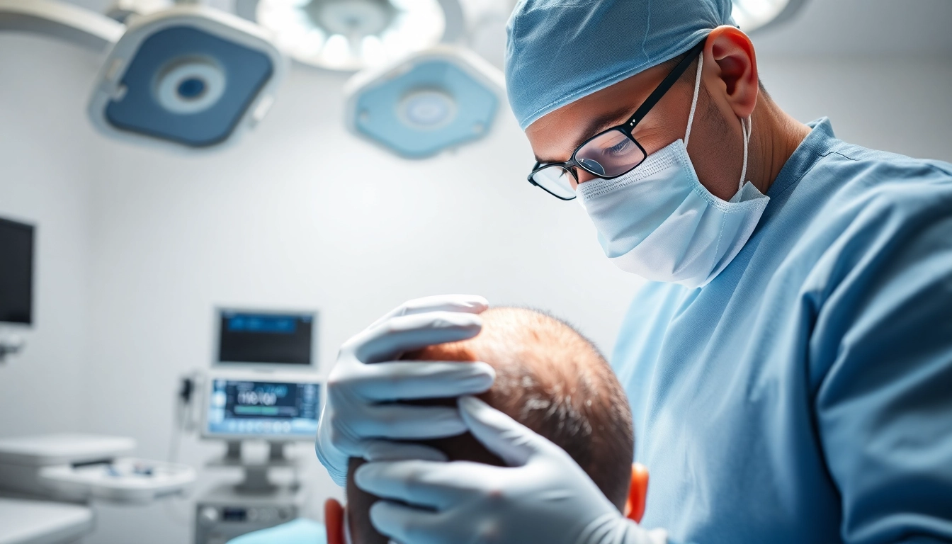 Transforming hair transplant turkey experience with skilled surgeon's precision in a modern clinic.