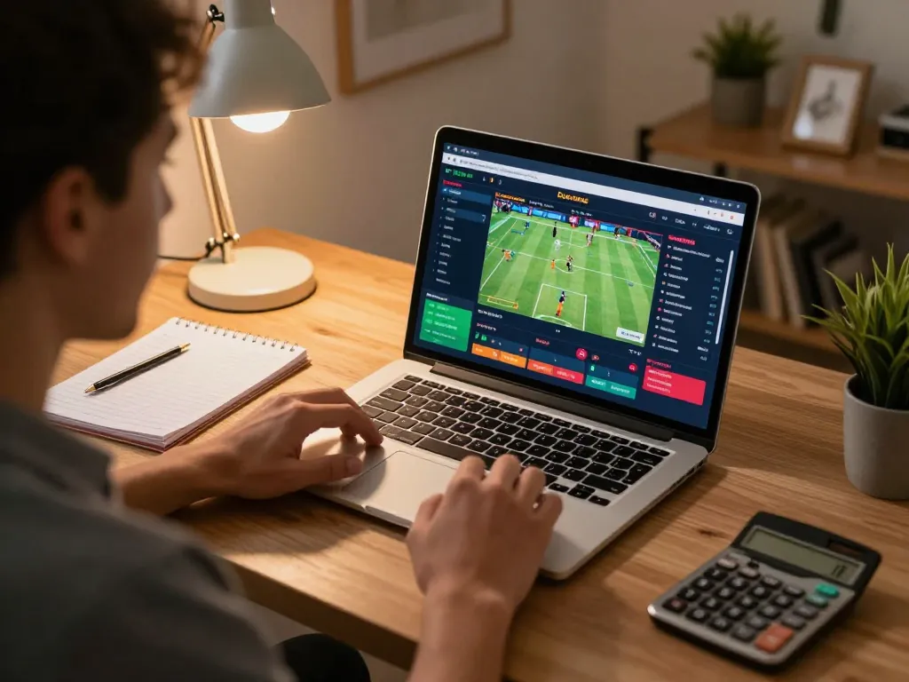 Engage in sports betting strategies with sc8885 from the comfort of a modern home office.