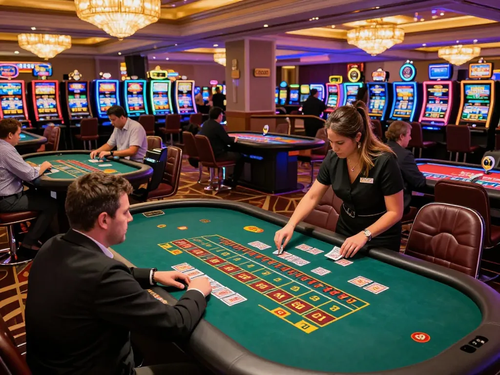 Engaging players at g28-t1 casino tables enjoying live blackjack and roulette.
