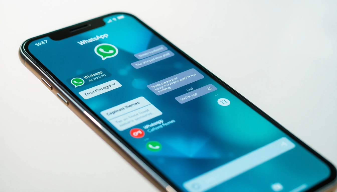 FM WhatsApp interface showcasing unique features and modern design elements.