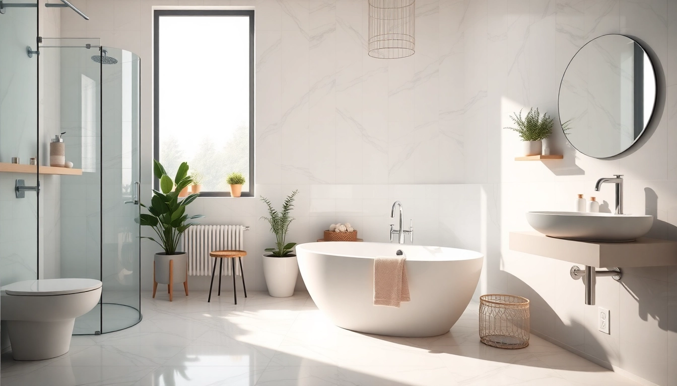 Engaging bathroom remodel near me highlighting modern design elements and serene atmosphere.