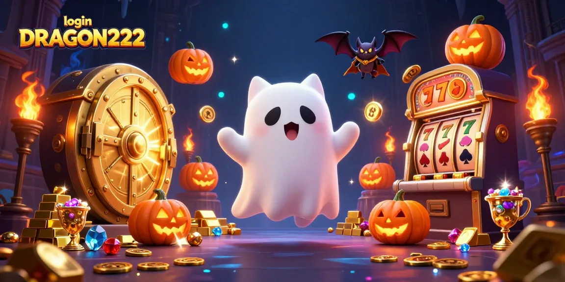 Experience the thrilling login DRAGON222 with a ghost cat and loot in a haunted casino.