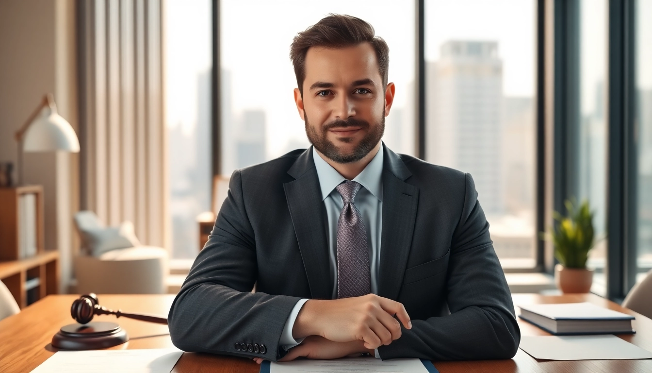 Engaged Houston Injury Attorney in an office setting, demonstrating professionalism and expertise.