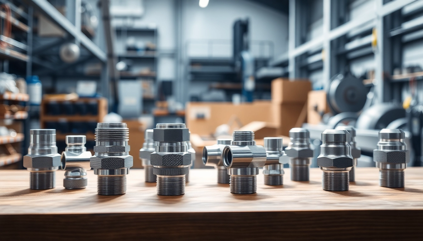 Installation of high-performance Fuel line AN fittings on a workshop table, showcasing precision.